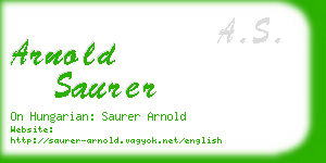 arnold saurer business card